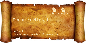 Morariu Mirtill névjegykártya